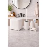 Mikasso Modern Banyo Aksesuar Seti – Click Kapaklı Çöp Kovası, Tuvalet Fırçası ve Sabunluk Seti (5 Parça) Dc - Çok Renkli
