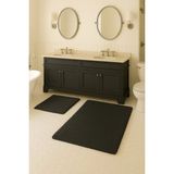 Mikasso Modern Dekoratif Kaymaz Taban Banyo Paspası Klozet Takımı 50X80-40X50 cm Polyester Kalın (12 mm +) G - Çok Renkli