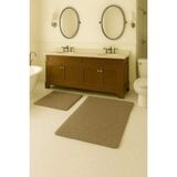 Mikasso Modern Dekoratif Kaymaz Taban Banyo Paspası Klozet Takımı 50X80-40X50 cm Polyester Kalın (12 mm +) K - Çok Renkli