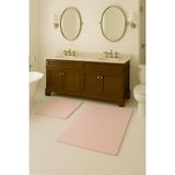 Mikasso Modern Dekoratif Kaymaz Taban Banyo Paspası Klozet Takımı 50X80-40X50 cm Polyester Kalın (12 mm +) P - Çok Renkli