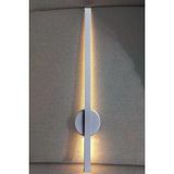 Mikasso Modern Dekoratif LED Duvar Aplik 70 cm Gümüş 1 Adet Pilli Günışığı Işık Metal Gümüş - Çok Renkli