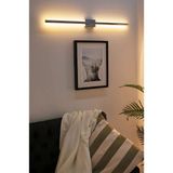 Mikasso Modern Dekoratif LED Duvar Aplik Uzun Çubuk LED Tekli 80 cm Gün Işığı Alüminyum Metalik - Çok Renkli