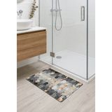 Mikasso Modern Desenli Kaymaz Kauçuk Taban Dikişli Kenar Banyo Balkon Mutfak Paspası 40X70CM Kauçuk Çok Renk - Çok Renkli
