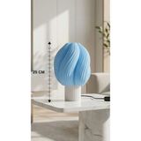 Mikasso Modern Form Abajur – Dekoratif Masa Lambası 25 cm | Estetik Gece Lambası & Salon Dekoru Plastik Mavi - Çok Renkli