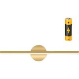 Mikasso Modern Kablosuz Ledli Pilli Aplik Ayna Aydınlatma Eskitme Gold Pil Dahildir 50CM [1 Adet] Alüminyum - Çok Renkli