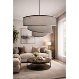 Mikasso Modern Katmanlı Kumaş Sarkıt Avize Açık Gri Metal 1 E27 Gri Salon / Oturma Odası - Çok Renkli