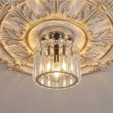 Mikasso Modern Kristal Plafonyer Krom Tavan Avizesi E27 Duy Salon Mutfak Banyo Antre LAMBA,YAKOPS-15725-A Me - Çok Renkli