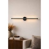Mikasso Modern Linear LED Aplik 70 cm Siyah Duvar Lambası Elektirili Işıklı Dekoratif Aydınlatma Alüminyum S - Çok Renkli