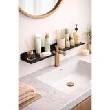 Mikasso Modern Metal Banyo Rafı 50 cm – Duvar Tipi Şampuan ve Kozmetik Düzenleyici Raf Metal Siyah - Çok Renkli