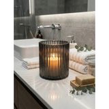 Mikasso Modern Mimari Dokunuş: El Işçiliği Optik Füme Silindir Vazo (10X10 Cm) Cam Turuncu - Çok Renkli