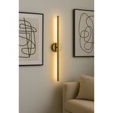 Mikasso Modern Pilli Aplik Tak Çalıştır Kablosuz Ledli Aplik Eskitme Gold Pil Dahildir 70CM Alüminyum Sarı - Çok Renkli