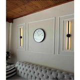 Mikasso Modern Pilli Aplik Tak Çalıştır Kablosuz Ledli Ortadan Taslı Aplik Siyah Pil Dahildir 66CM (1 Adet) - Çok Renkli