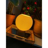 Mikasso Modern Spiral Tasarımlı LED Masa Lambası | Dekoratif Gece Lambası | Ortam Işığı Abajur Plastik Beyaz - Çok Renkli