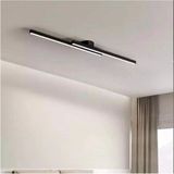 Mikasso Modern Tavan Koridor Aydınlatması Çubuk LED Siyah Beyaz Işık Lineer Avize Armatür 70 cm Alüminyum 1 - Çok Renkli