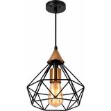 Mikasso Modern Tekli Sarkıt Avize Siyah Gold Geometrik Kafes Tasarım Krom 1 E27 Siyah Antre / Hol - Çok Renkli