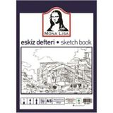 Mikasso Mona Lisa Eskiz Defteri A5 120 gr - 50 Yaprak Sert Spiralli Çizgisiz 50 Yaprak Orta Boy Beyaz Resim - Çok Renkli
