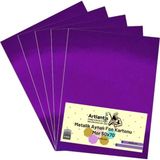Mikasso Mor 50X70 Metalik Aynalı Fon Kartonu 5 Adet 1 Paket Aynalı Metalik Fon Kartonu - Çok Renkli