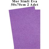 Mikasso Mor Simli Eva 50X70 cm 2 Adet Simli Eva Süngeri Okul Kreş Anasınıfı Elişi Etkinlikleri - Çok Renkli