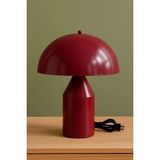 Mikasso Mushroom Model Kalem Ayaklı Bordo Renkli Çalışma Masası Salon Abajur Masa Lambası Metal Bordo - Çok Renkli