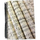 Mikasso Music Gifts Yandan Spiralli Defter (Hediyelik, Sert Karton Kapaklı) Sert Spiralli Çizgili Orta Boy S - Çok Renkli