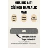 Mikasso Musluk Altı Silikon Mat Düzenleyici – Bpa’sız, Kaymaz Desen, Mutfak Banyo Lavabo Tezgah Üstü Matı Si