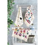 Mikasso Mutfak Havlusu 40X60 %100 Pamuk 3 Lü Set Pamuk Setli Ürün Kırmızı - Çok Renkli