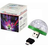 Mikasso Müziğe ve Sese Duyarlı USB Girişli Araç Içi Mini Disko Topu - Çok Renkli