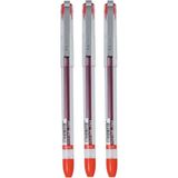 Mikasso My Gel 0.5mm Ince Iğne Uçlu Jel Kalem 3 Adet Kırmızı - Çok Renkli