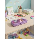 Mikasso My Little Pony Mor Kutu Kalemlik Çift Taraf 7 Bölmeli Plastik - Çok Renkli