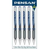 Mikasso My-Sing Gel 1.0 mm Mavi Roller Imza Kalemi 5 Adet Çok Renkli