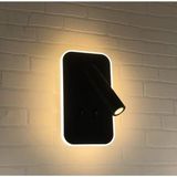 Mikasso Nacario Tuvalu Siyah LED Duvar Apliği | 13W | 3200K Gün Işığı | Çift Anahtarlı – Çift Kademe Yanma | - Çok Renkli