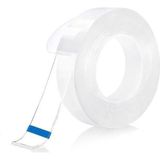 Mikasso Nano Yıkanabilir Çift Taraflı Şeffaf Jel Bant 3 Metre X 3 Cm