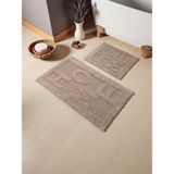 Mikasso Narellan Pamuklu Banyo Paspas Takımı (60X100)(50X60)KAHVE+ Pamuk Polyester Kahverengi - Çok Renkli