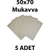Mikasso Naturel Sert Mukavva Kartonu 50X70 cm 5 Adet Renksiz Mukavva - Çok Renkli