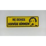 Mikasso Ne Demek Servise Binmem Sarı Dekor Plaka - Çok Renkli