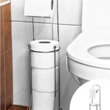 Mikasso Newstore Ayaklı Tuvalet Kağıtlığı Wc Kağıtlık Paslanmaz Yedekli Tuvalet Kağıtlığı Çelik - Çok Renkli