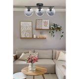 Mikasso Nika Modern Siyah 3lü Avize Dekoratif Salon - Mutfak - Yatak Odası - Giyinme Odası Metal 3 E27 Gri S - Çok Renkli