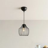 Mikasso Nisa Luce Burgaz Modern Tekli Avize - Siyah - 65X20X20 cm Metal 1 E27 Siyah Salon / Oturma Odası - Çok Renkli