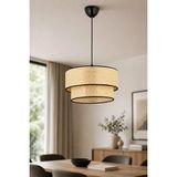 Mikasso Nisa Luce Venüs Hasır 2 Katlı Pasta Sarkıt - Krem •• Rattan Avize Sarkıt Salon Avizesi Antre Mutfak - Çok Renkli