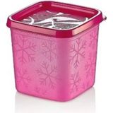 Mikasso No-Frost Saklama Kabı 380 ml - 6 Lı Plastik Pembe