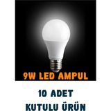 Mikasso Noas 9W Tasarruflu LED Ampul 10 Adet - Çok Renkli