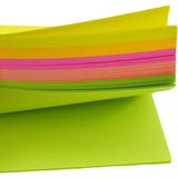 Mikasso Noki Memo Stick 75X75 mm 400 Yaprak Neon Yapışkanlı Not Kağıdı Yapışkanlı Not Kağıdı - Çok Renkli