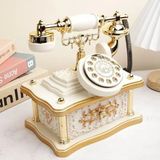 Mikasso Nostaljik Telefon Tasarımlı Müzik Kutusu Plastik Beyaz - Çok Renkli