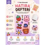 Mikasso Not Defteri - Kawaii Hatıra Defteri Karton Düz Orta Boy Beyaz Not Defteri Belirtilmemiş A5 80 Yaprak - Çok Renkli