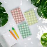 Mikasso Not Kağıdı, Ders Çalışma Kağıdı, Notepaper, Notluk, Çizgisiz, A6 Boyut, 50 Yaprak (Pötikare 3lü Set) - Çok Renkli
