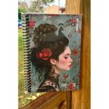 Mikasso Note Persona 80 Yaprak Kareli Spiralli 17X24 Sert Kapak Defter Sert Spiralli Çizgili 96 Yaprak Büyük - Çok Renkli