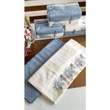 Mikasso Nurpak Çeyizlik (2.li Set) Lüks 50X90CM. %100 Pamuk El,yüz Havlusu Özel Hediyelik Ambalajda Pamuklu - Çok Renkli