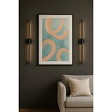 Mikasso Obsidian Noir™ Simli Siyah 70 cm Modern Kablosuz Pilli LED Aplik – Montajsız Duvar Lambası Pil Dahil - Çok Renkli