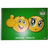 Mikasso Odak Smile Resim Defteri 35*50 120 Gr. 30 Yp. Karton Spiralli Çizgisiz Büyük Boy Beyaz Resim Defterl - Çok Renkli