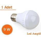 Mikasso Ofis Tipi LED Lamba Ampul Aydınlatma Tasarruflu 9W 1ADET Turuncu